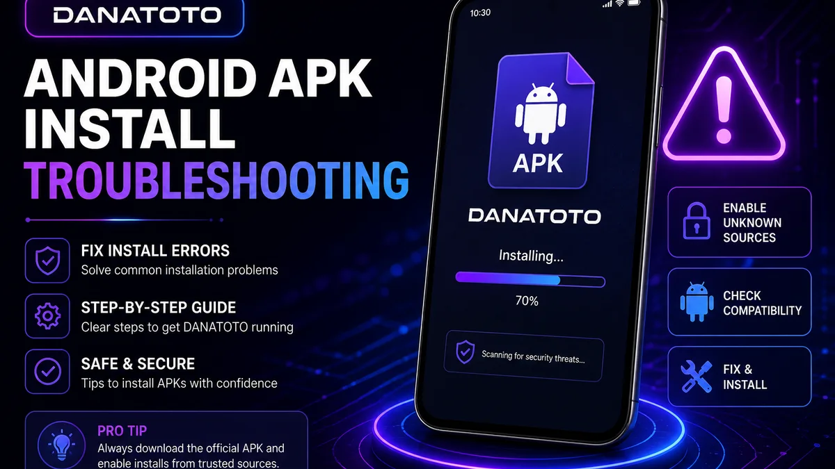 Kesalahan install APK DANATOTO di Android yang sering terjadi