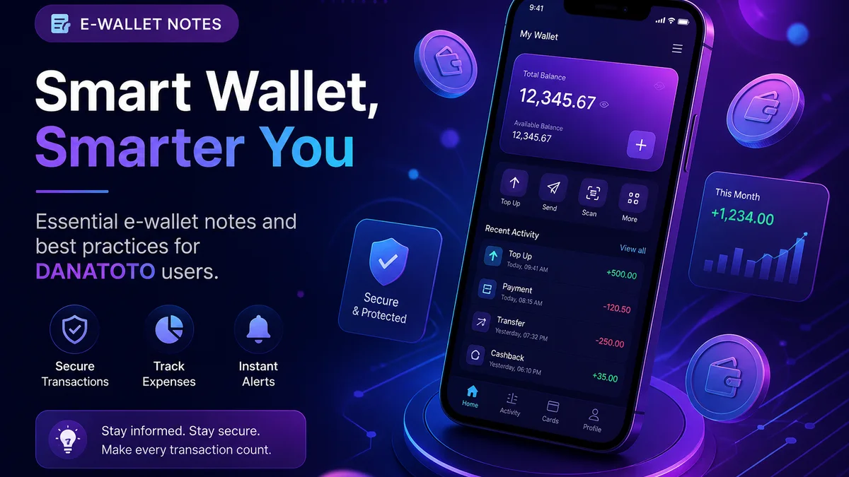 Catatan e-wallet untuk pengguna DANATOTO