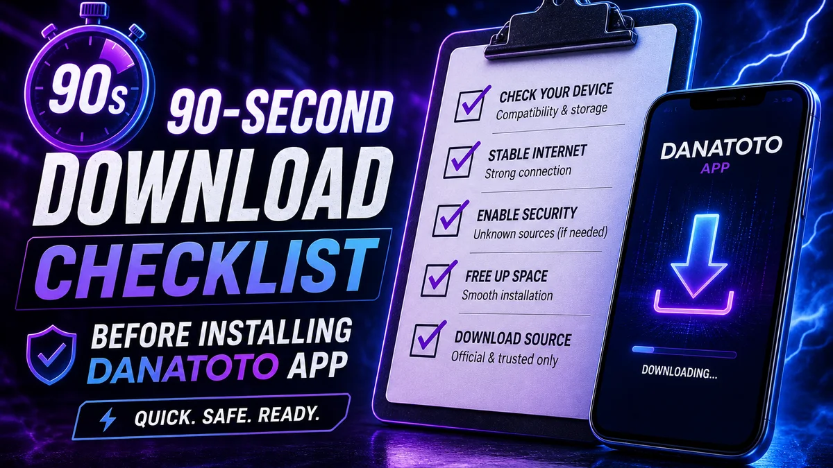 Checklist 90 detik sebelum unduh DANATOTO di HP